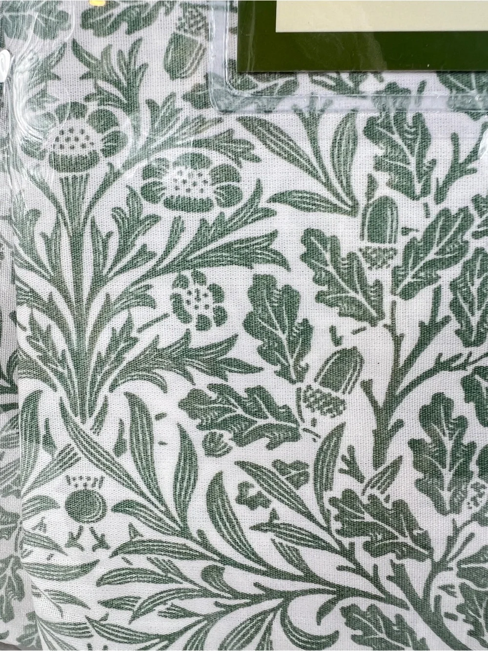 William Morris Co King Sheet Set Acorn Green White 100% Cotton Percale 4 Pc NEW